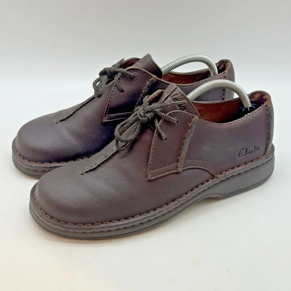 Clarks Active Air 37322 Shoes Men's 9M Dark Brown Leather Lace Up Derby Oxford